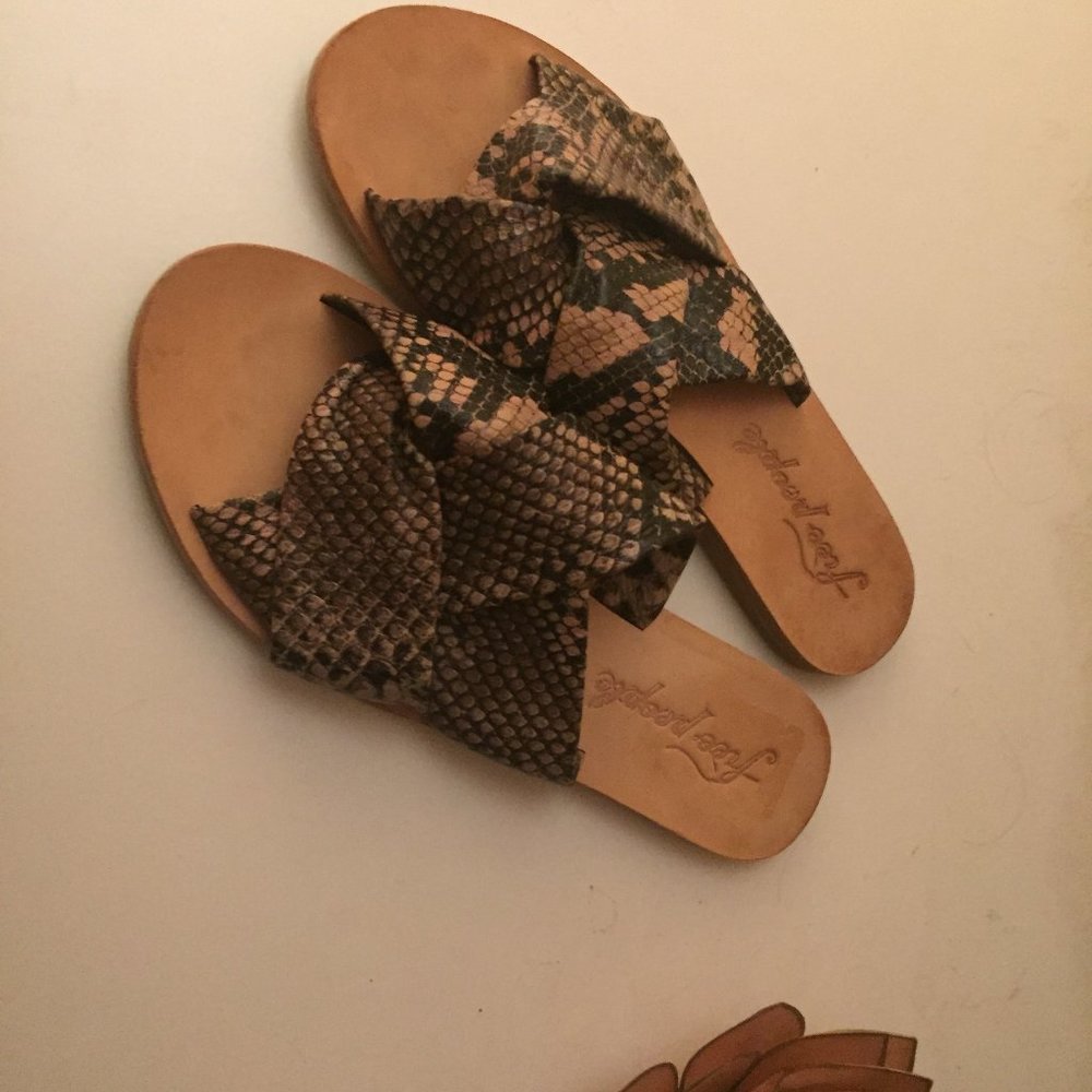 Free People Leather Slides